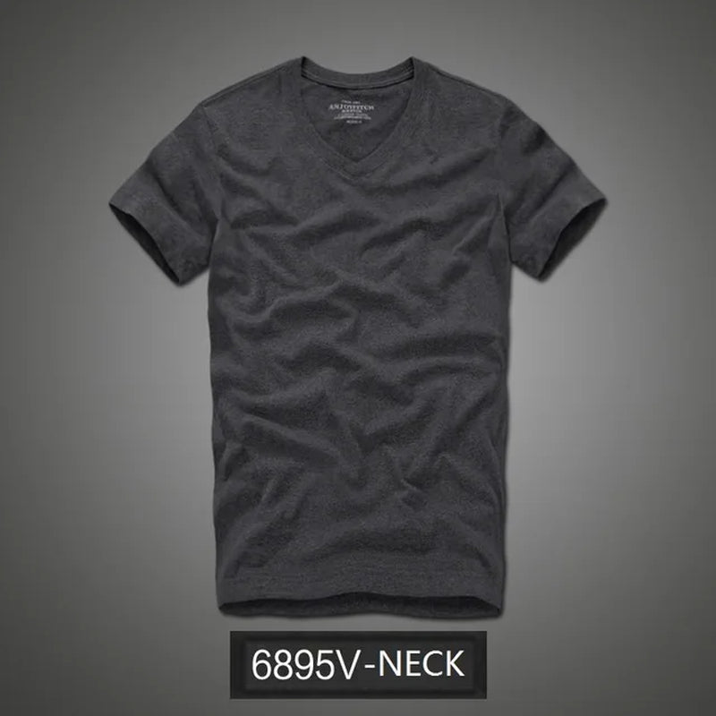 Summer T Shirt 2018 New 100% Cotton Solid T-Shirt Men Short Sleeve Camiseta