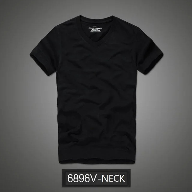 Summer T Shirt 2018 New 100% Cotton Solid T-Shirt Men Short Sleeve Camiseta