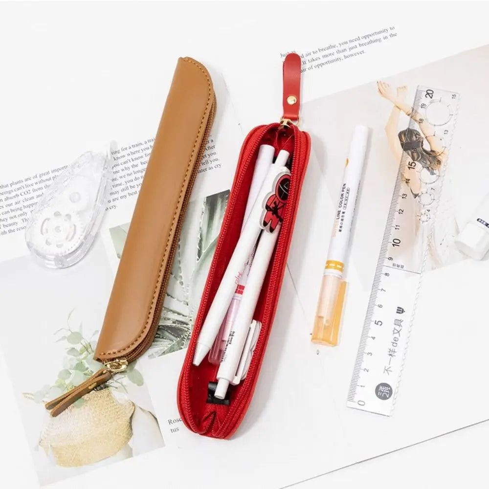 Waterproof Business Fountain Pen Case Desktop Organizer High-End Leather Pen Protective Cover Handmade Pencil Bag Pen Cover