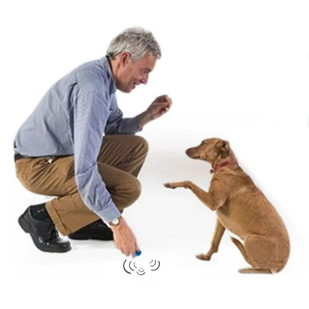 Pet Dog Whistle and Clicker Pet Multifunctional 2-In-1 Clicker Puppy Stop Barking Training Aid Clicker Portable Trainer