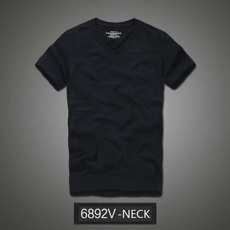 Summer T Shirt 2018 New 100% Cotton Solid T-Shirt Men Short Sleeve Camiseta