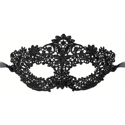 2Pcs Elegant Black Lace Masquerade Mask Set for Couples - Perfect for Venetian Party, Mardi Gras, and Halloween Celebrations