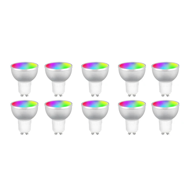 1-10Pcs Zigbee Smart Home LED Bulb Spot Night Light Lamp 5W GU10 RGBCW Tuya Smartthings Works Alexa Google Home Hue-Compatible