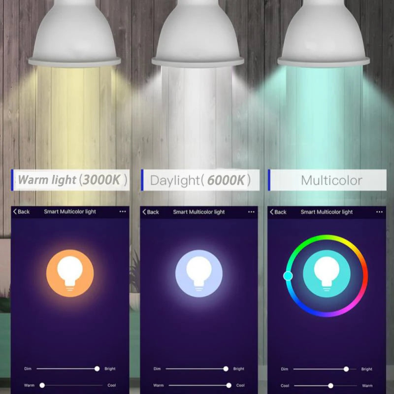 1-10Pcs Zigbee Smart Home LED Bulb Spot Night Light Lamp 5W GU10 RGBCW Tuya Smartthings Works Alexa Google Home Hue-Compatible