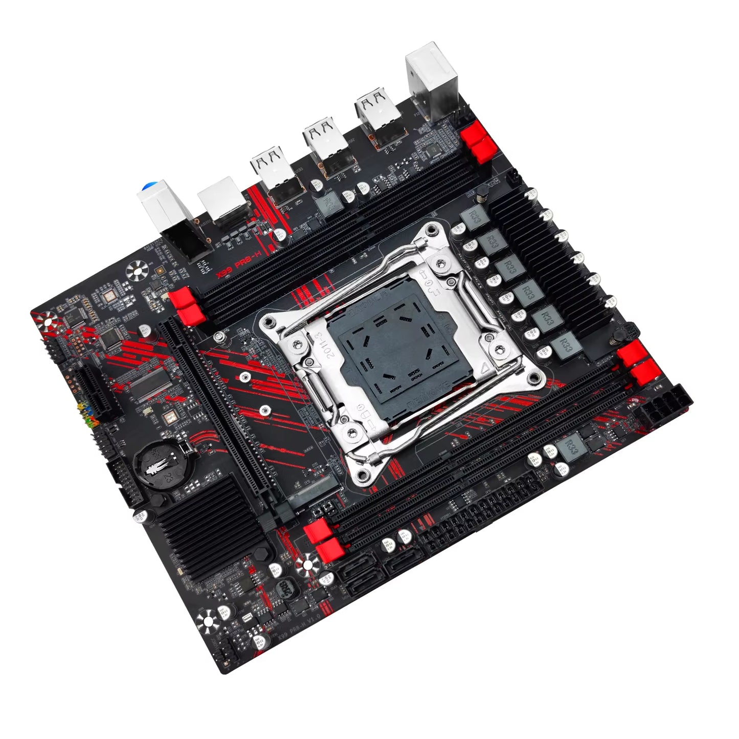 PR8-H X99 Motherboard Set Kit with Intel LGA2011-3 Xeon E5 2673 V3 CPU DDR3 16GB 1333MHZ ECC RAM Memory NVME M.2 SATA