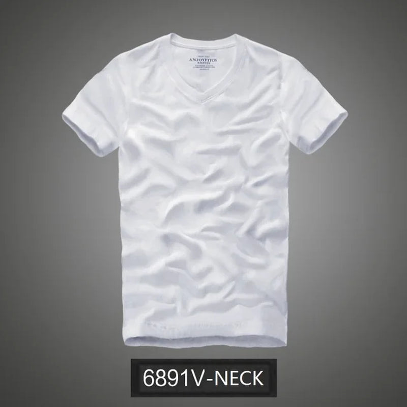 Summer T Shirt 2018 New 100% Cotton Solid T-Shirt Men Short Sleeve Camiseta
